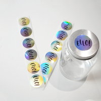 Fabricant d'étiquettes d'emballage imprimées hologrammes arc-en-ciel imperméables personnalisés de haute qualité autocollants de sceau holographique en rouleau