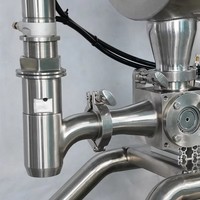 Machine de remplissage semi-automatique électrique à tête unique pour bouteilles en verre de sauces épaisses, remplisseuse de ketchup et de pâtes, avec trémie de mélange pour fûts chimiques