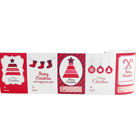 Autocollants personnalisés pour imprimante thermique de Noël, étiquettes imperméables, autocollants en vinyle découpés à la forme pour les fêtes, autocollants en PVC