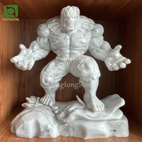 Indoor-Kleinhandwerk Statue Marmor Filmfigur Hulk Statue Stein Berühmte Persönlichkeit Skulptur