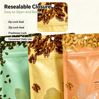 Ronde Hoeken Design Staande Zipzak BOPP Recycleerbare Voedselzak voor Thee, Noten, Gedroogd Fruit, Koekjes, Huisdierenvoer