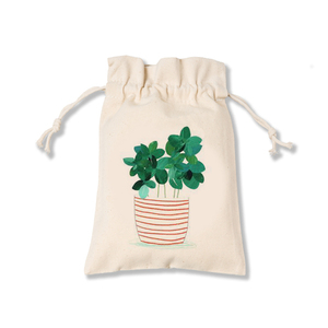 Pochette personnalisée en coton recyclé à poignée en corde, avec logo sur mesure, pour l'emballage et le rangement de bijoux - Product Image 5