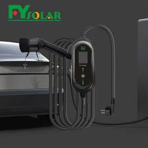 Smart Portable EV Charger Type2 3.5KW 16A EVSE Charging Box EU Plug Type1 J1772 GB/T Cord Charger 5M Cable for Electric Vehicle