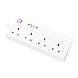 Tuya WiFi Smart Power Strip Protector contra sobretensiones Alexa <span class=keywords><strong>Google</strong></span> Home 4 enchufes eléctricos USB enchufes enchufe de extensión del Reino Unido 13A nominal - Product Image 2