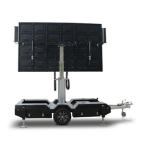 Usine de vente chaude écran de panneau d'affichage mobile extérieur levage hydraulique LED couleur remorque magasin de détail centre commercial numérique