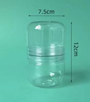 Boîte de rangement en plastique transparent double face PET, écologique, avec couvercle coulissant, personnalisable, pour bac sensoriel, pâte à modeler, slime, aliments