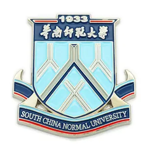 Professional factory make your own personality pin badge Decorative Custom logo Hard Enamel Metal crest primary school Badges