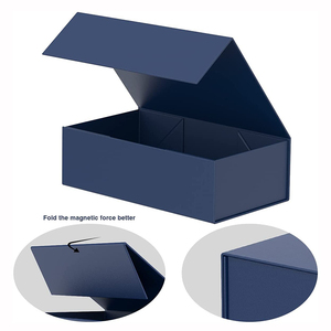 Boîte cadeau pliante en carton recyclable avec logo imprimé personnalisé multicolore, fermeture magnétique, laminage mat - Product Image 4