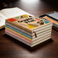 Carnet en cuir PU A5 personnalisé Topjlh avec photo, couverture souple, pages vierges imprimables, journal, agenda, cadeau d'entreprise, pour le bureau, l'école, en gros