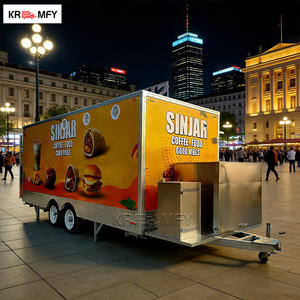 รถขายอาหารเคลื่อนที่ในห้างสรรพสินค้า รถพ่วงครัวเคลื่อนที่ อุปกรณ์ขายขนม รถเข็นขายอาหารกลางแจ้ง รถขายอาหารแบบกำหนดเอง รถขายอาหารเร็ว ทำจากไฟเบอร์กลาสและอะลูมิเนียม สำหรับขาย - Product Image 3