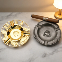 Cendrier en métal créatif, logo personnalisé, souvenir, objet de collection, décoration de bureau, porte-cigarettes, cadeau vintage, accessoire pour fumeurs