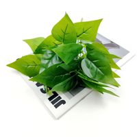 Tanaman Hijau Buatan Rumput Daun Anggur Eucalyptus Diameter 35cm Plastik Tahan Air Ramah Lingkungan Lampu LED Dalam/Luar Ruangan