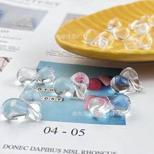 Acrylic Transparent Heart Shaped Loose <b>Beads</b> For Jewelry Making Summer 2024 Chaozhou Origin Injection Molding - Product Image 4