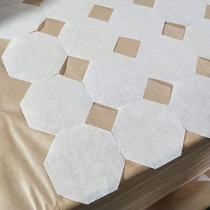 Papier de cuisson octogonal connecté en forme de goutte d'eau, enduit de silicone, à points, vierge, pour pain vapeur, papier sulfurisé pour cuiseur vapeur - Product Image 3