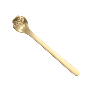 Cuchara con diseño de garra de gato, acero inoxidable 304, agitador de café de mango largo, cuchara para helado y postres - Product Image 5