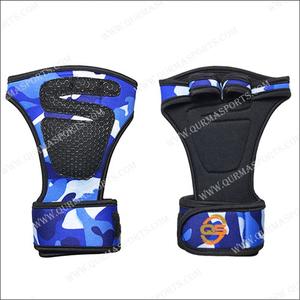 Empuñadura de cuero de 2 orificios para entrenamiento de fuerza que salva los dedos de la tensión - Product Image 4