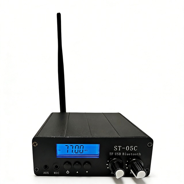 ST-05C Small Power 0.2W /USB/TF Card/Microphone Multi-Function Stereo FM Transmitter