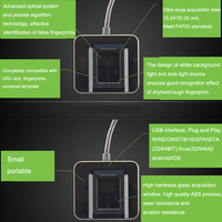 USB lector biométrico de huellas dactilares lector de huellas dactilares Live20R lector USB Sensor de huella dactilar
