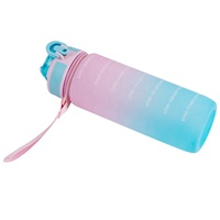 Vente en gros Bouteille d'eau de sport en plastique personnalisée 1000ml 750ml 550ml avec marqueur de temps