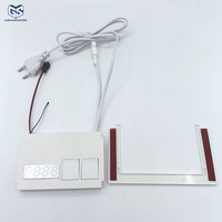Espejo LED Inteligente de 12V 12W con Interruptor Táctil, Fuente de Alimentación Integrada, Pantalla de Hora y Temperatura, Sensor Antivaho para Espejo de Baño