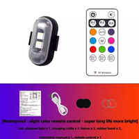 Lumières stroboscopiques étanches à 8 couleurs LED télécommande sans fil lampe d'avertissement d'urgence lumière Anti-Collision accessoires d'éclairage de voiture