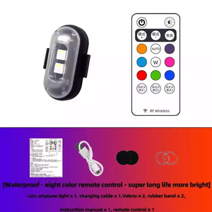 Đèn <span class=keywords><strong>LED</strong></span> 8 màu chống nước Đèn nhấp nháy Điều khiển từ xa không dây Đèn cảnh báo khẩn cấp Đèn chống va chạm Phụ kiện đèn xe - Product Image 4