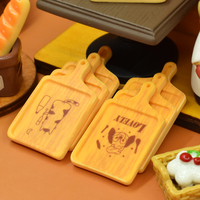 Plateau à pizza de simulation plaque de dessin animé cabochon plat en résine pour bricolage scrapbooking miniature accessoires de scène de jeu de nourriture affichage
