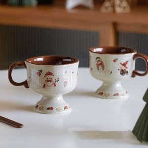 Taza <span class=keywords><strong>de</strong></span> Café <span class=keywords><strong>de</strong></span> Cerámica con Diseño <span class=keywords><strong>de</strong></span> Castor Pequeño, Color Marrón Cálido, Estilo Vintage, <span class=keywords><strong>de</strong></span> Lelyi, para Desayuno, Apta para Lavavajillas y Microondas - Product Image 3