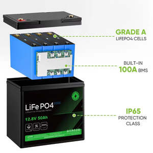 Lithium 12.8V 50Ah 640Wh <b>Battery</b> UPS <b>24V</b> 70Ah 100Ah 200Ah 280Ah Energy Backup Portable Power Stations 50A 50ah Lithium 12.8V 50A - Product Image 3