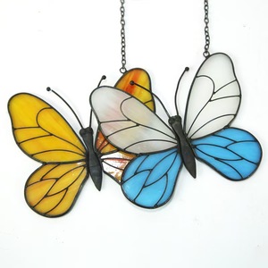 Panneaux décoratifs étanches en verre teinté de 3 mm pour fenêtres et portes, motifs papillons et animaux, art suspendu <span class=keywords><strong>Tiffany</strong></span> - Product Image 2