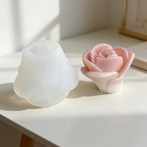 Molde de Silicone Rosa de Três Pétalas: Formato Único de Flor com Três Pétalas para Artesanato DIY, Velas, Bolos e Resina - Product Image 6