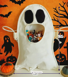 Sac à bonbons fantôme mignon <span class=keywords><strong>pour</strong></span> Halloween, en toile de polyester, sac de truc ou de treat <span class=keywords><strong>pour</strong></span> la <span class=keywords><strong>d</strong></span>écoration de fête des enfants - Product Image 6