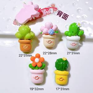 Adornos de Resina de <span class=keywords><strong>Cactus</strong></span>, Flor Verde, Planta Suculenta, Decoración DIY para Fundas de Teléfono y Pinzas para el Cabello - Product Image 4