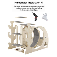 Roue d'exercice silencieuse pour chat, cadre d'escalade en panneau de fibres de bois, jouet pour chat, accessoires pour chat, tapis roulant pour chat, prix d'usine OEM personnalisé