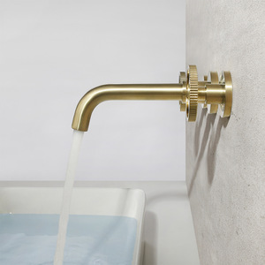 Robinet de salle de bain de style américain, mural encastré, pivotant à 360 degrés, <span class=keywords><strong>mitigeur</strong></span> eau chaude et froide pour buanderie - Product Image 1