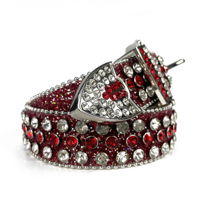 Custom 1.5 Inch Wide Western Cowgirl Red Bling Bling Shiny Crystal <strong>Belt</strong> <strong>Women</strong> Wedding Full Rhinestone Studded <strong>Belts</strong> <strong>for</strong> <strong>Dress</strong> - Product Image 3