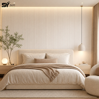 Revêtement mural en PVC blanc mat, imperméable, écologique, moderne, en gros, panneau décoratif pour plafond, villa, salle de bain