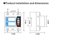 Protecteur de surtension et de sous-tension AVR-80 63A 80A 100A 220V Réglable Monophasé Commande par Relais