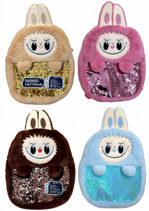 Sac à dos en peluche Saonoe 30 cm pour enfants, unisexe, avec sequins sur le devant, pour les tout-petits de 2 à 4 ans - Product Image 1