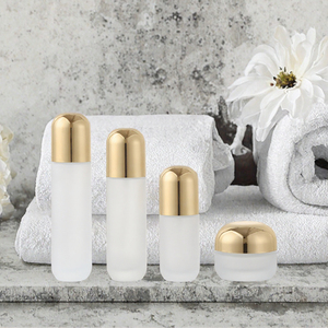 Luxury <b>Glass</b> Cosmetic Packaging <b>Cylinder</b> Matte Lotion Pump Screen Printed Heat Transfer Printing Design Skin Care Serum/ - Product Image 3