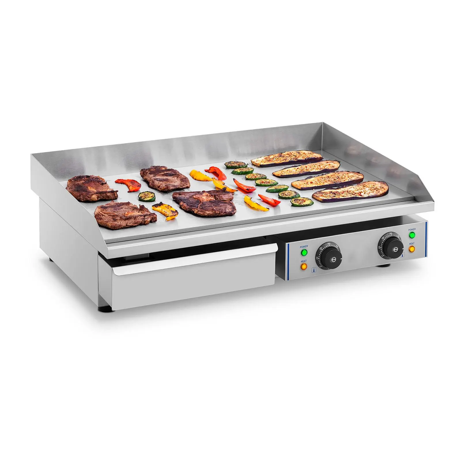 Heavybao Commercial Stainless Steel Kitchen Grill BBQ Burger Fryer Hotplate Full Flat Or Ribbed Countertop Electric Griddle