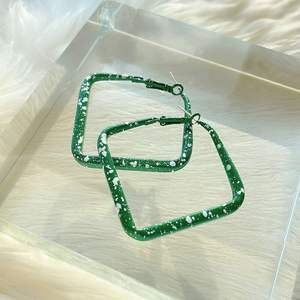 夸张爱情优雅复古韩式心形花朵耳钉秋冬深绿色系列时尚耳朵 - Product Image 6