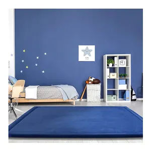 Tapis en mousse à mémoire de forme épaisse à large bord Tapis de jeu pour enfants Tapis rampant pour bébé Tapis de sol pour chambre à coucher