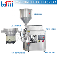 Machine d'emballage automatique pour petites entreprises, pour aliments, sauces chocolatées, miel, sirop, liquides, machines à remplir les sachets doypack avec bec verseur
