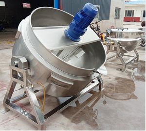 100 litros de vapor industrial/gas/eléctrico <span class=keywords><strong>Ed</strong></span> Cooking Kettle Mixer Pot con agitador - Product Image 4