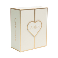 Emballage de boîte cadeau de bijoux en carton rigide à double ouverture avec logo personnalisé