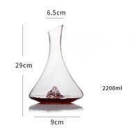 Carafe à whisky en verre JH 2026 avec base iceberg, décanteur à vin conique inversé pour fêtes et mariages, logo personnalisable