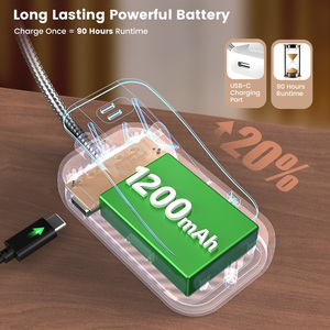 Xách tay 26 LEDs 125% sáng hơn thay đổi độ sáng chăm sóc mắt cuốn sách Đèn 1200mAh linh hoạt chống trượt clip trên sạc <span class=keywords><strong>LED</strong></span> đọc ánh sáng - Product Image 5