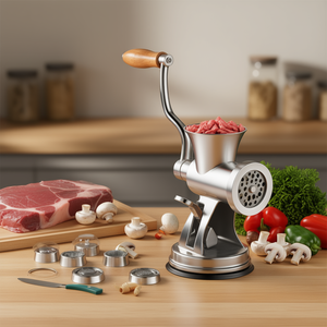 D0100HADSAV Picadora de Carne Manual de Acero Inoxidable 304, Molinillo de Manivela para el Hogar, Máquina para Hacer Salchichas Multifuncional, Capacidad de Molienda 1.0 Kg - Product Image 2