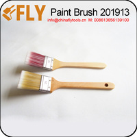Pinceau plat à manche en bois, poils en filament, outil de peinture